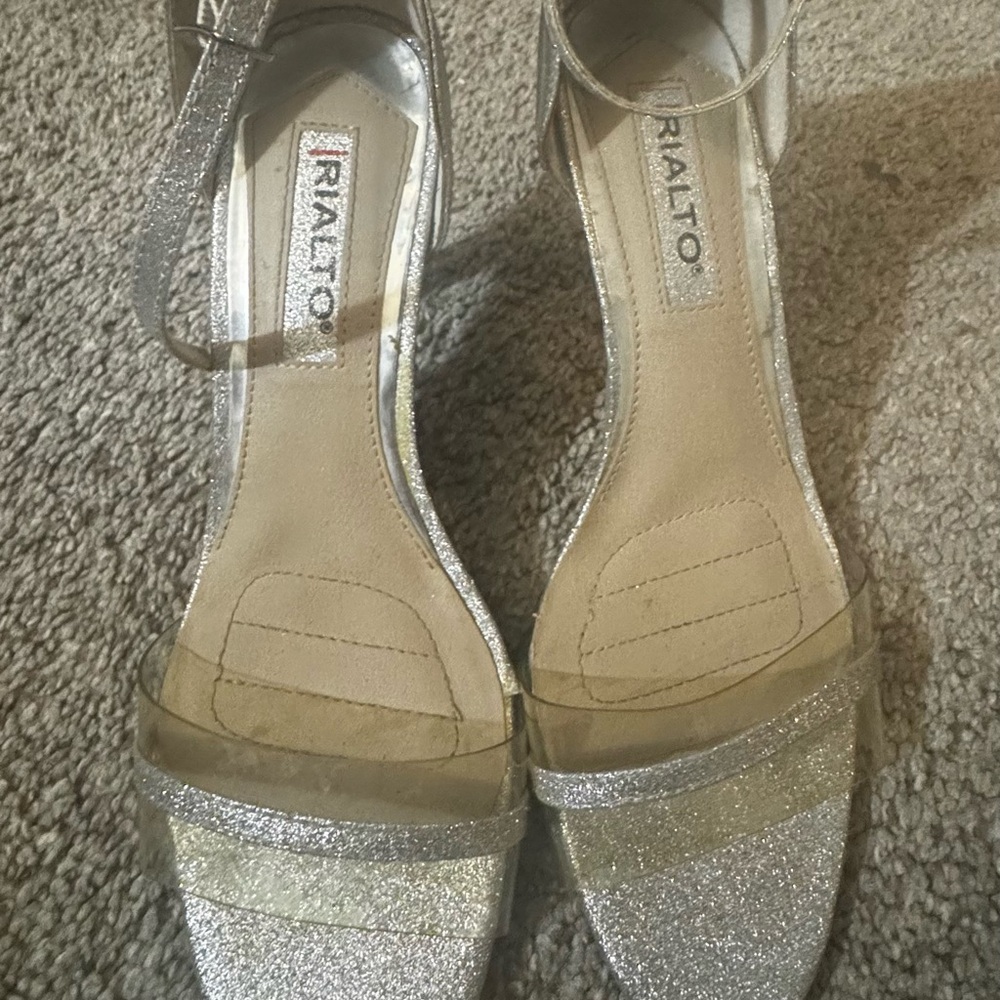 Rialto Women's Glittering Silver Heels